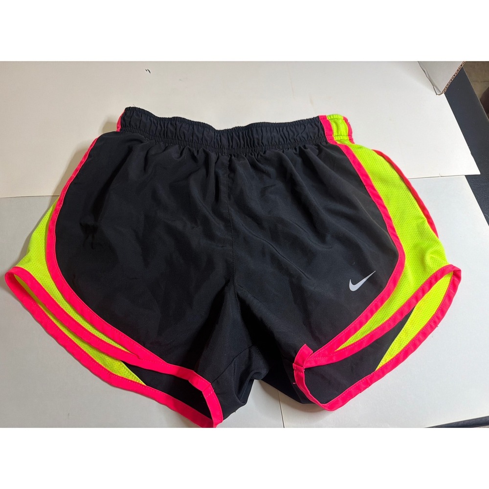 Nike Tempo Running Shorts Black Neon Yellow Pink XS 831558-059